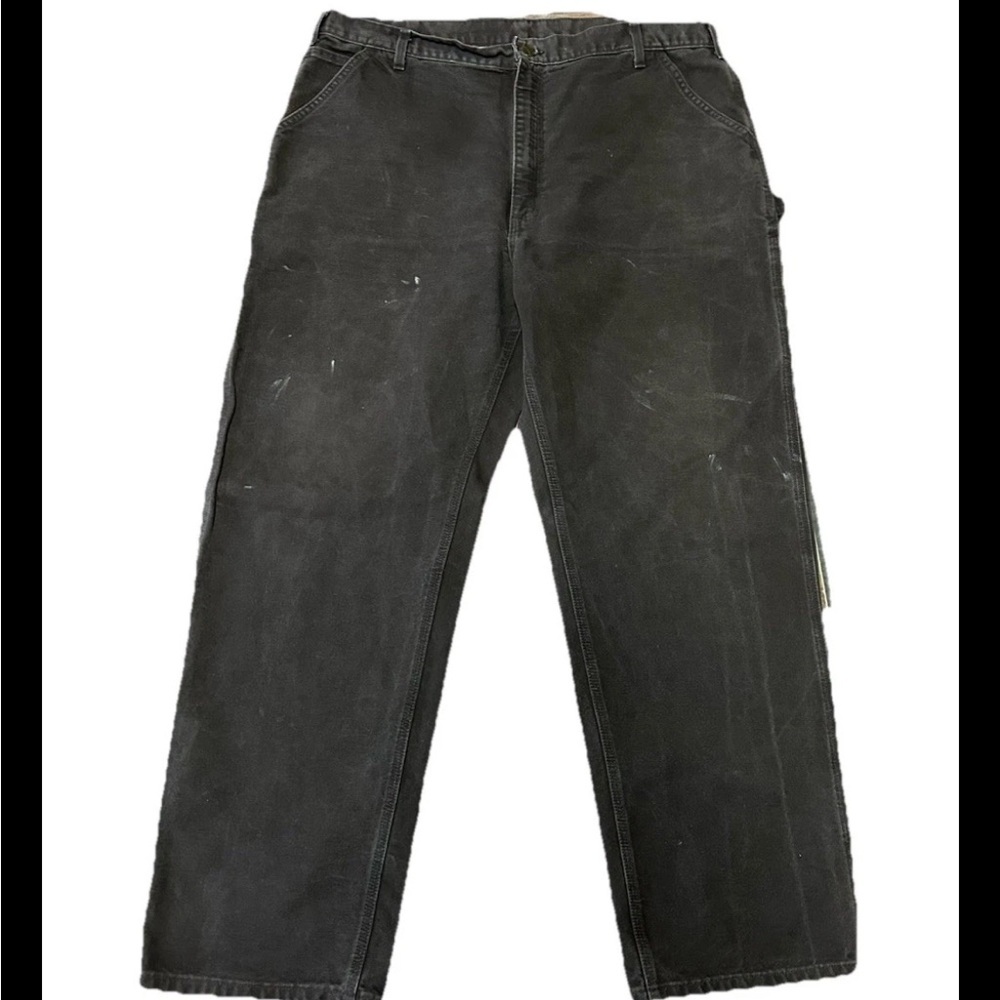 Carhartt Pants Size 42x34 Brown Dungaree Carpenter Canvas Duck